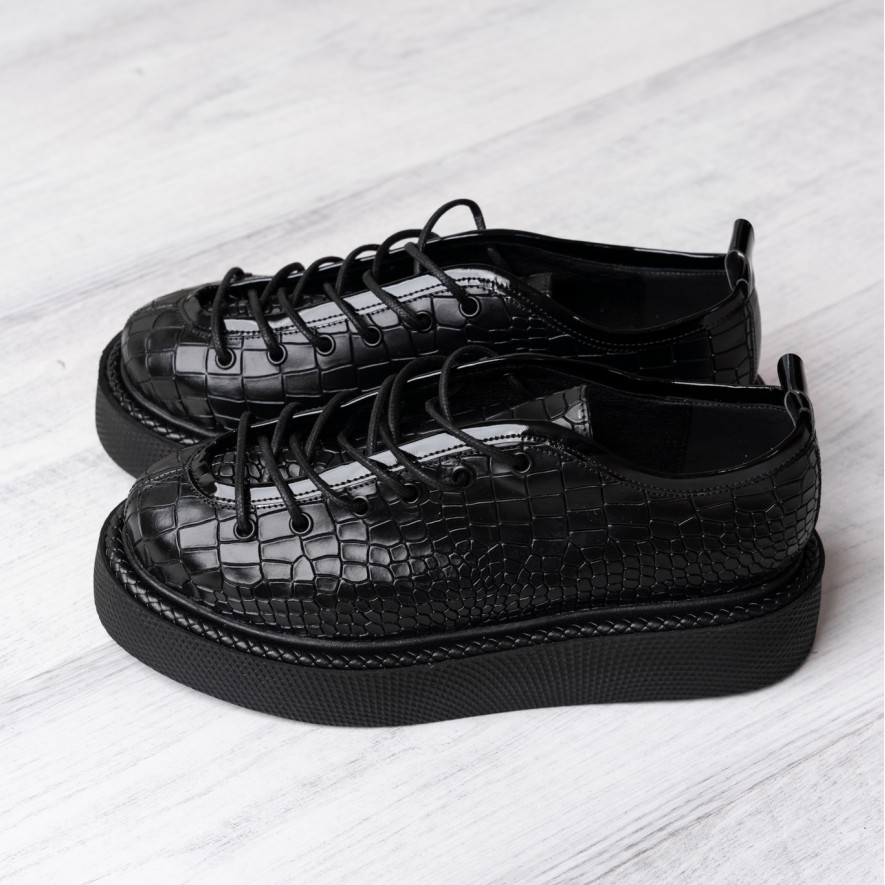     Pantofi - Play - Croco Black